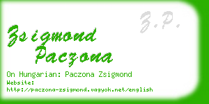 zsigmond paczona business card